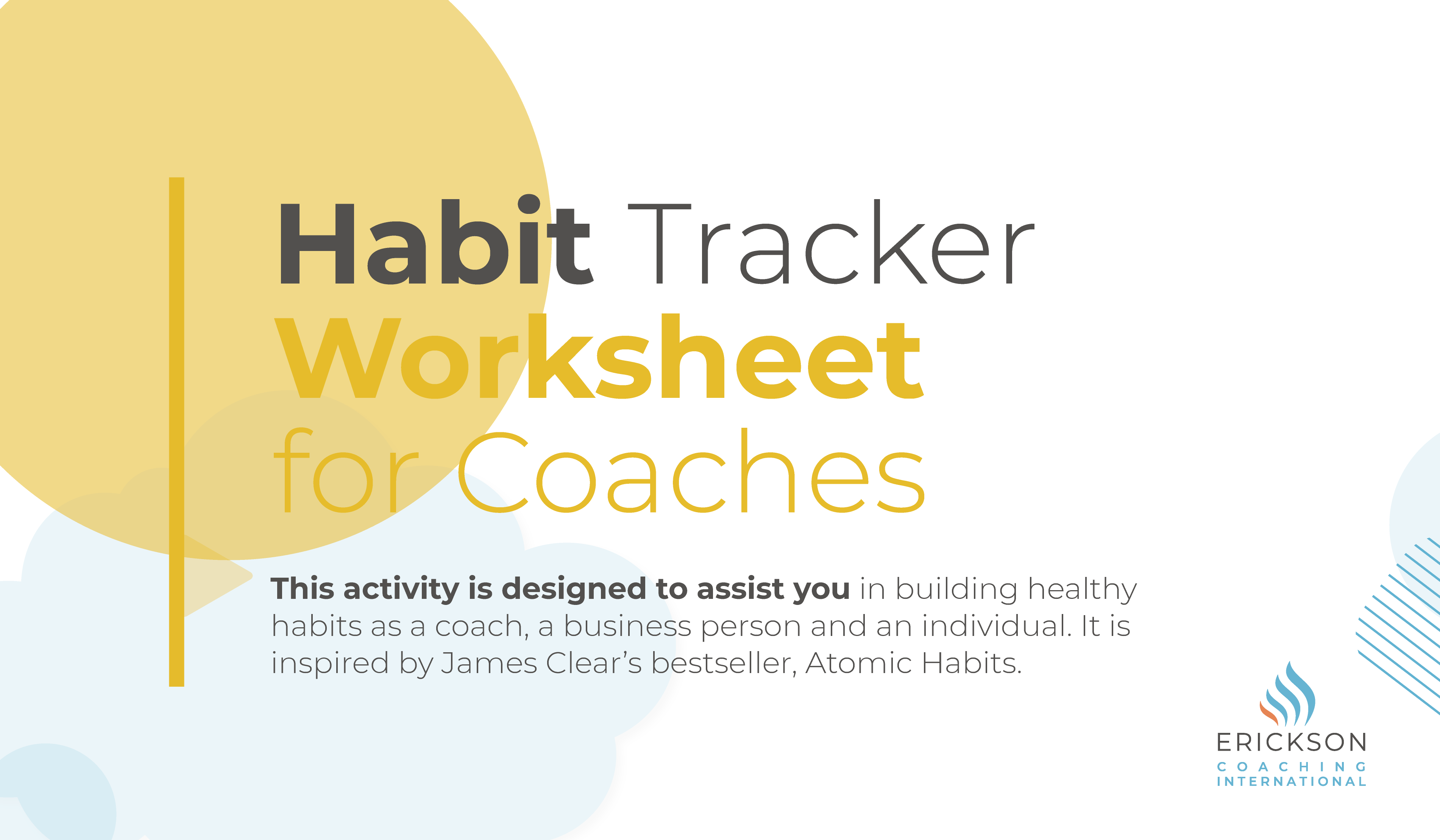 Habit Tracker Worksheet for Coaches