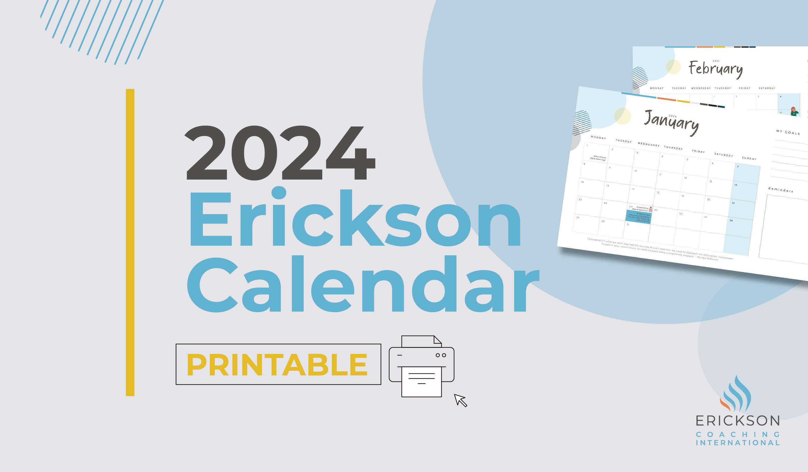 2024 Erickson Printable Calendar